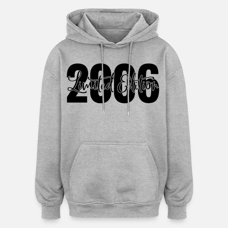 Edition limitée 2006 - Sweat à capuche oversize unisexe - gris chiné