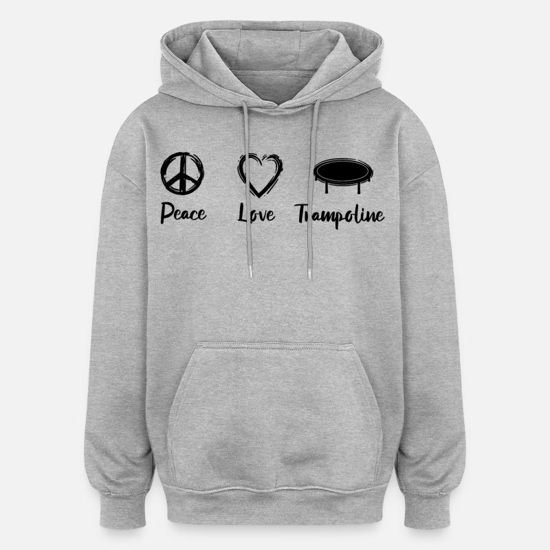 Motivation pour le trampoline - Sweat à capuche oversize unisexe - gris chiné