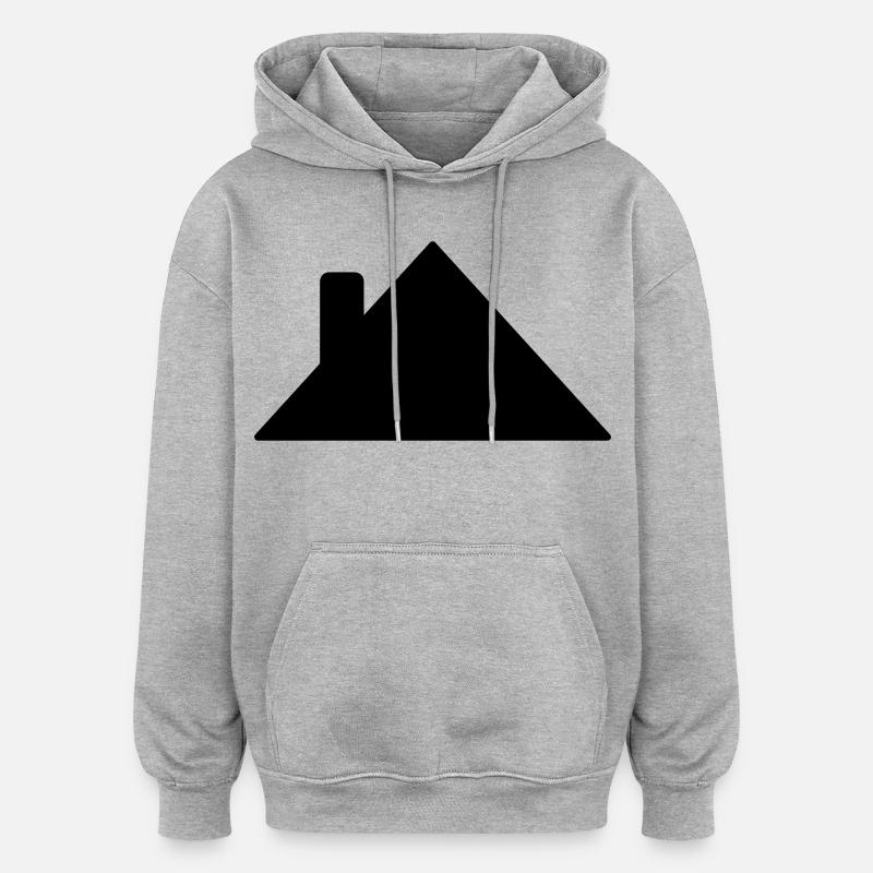 Toit - Sweat à capuche oversize unisexe - gris chiné
