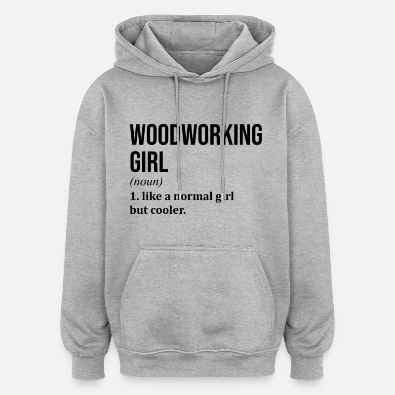 Menuisier - Sweat à capuche oversize unisexe - gris chiné