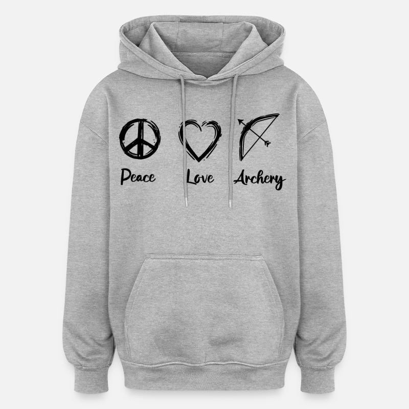 Archers Routine - Sweat à capuche oversize unisexe - gris chiné