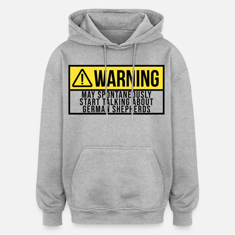 Deutscher Schäferhund - Oversized Unisex Hoodie - Grau meliert