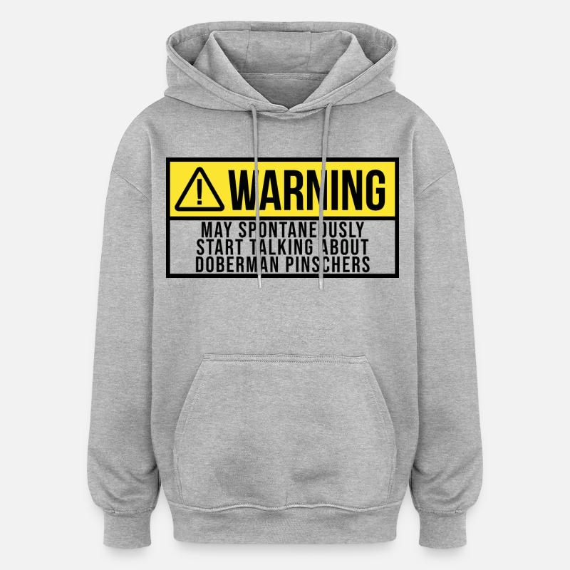 Doberman - Sweat à capuche oversize unisexe - gris chiné