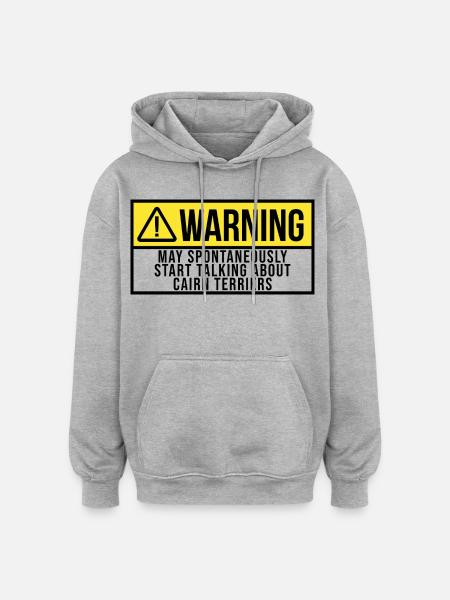 cairnterrier - Oversize unisex hoodie - grå meleret