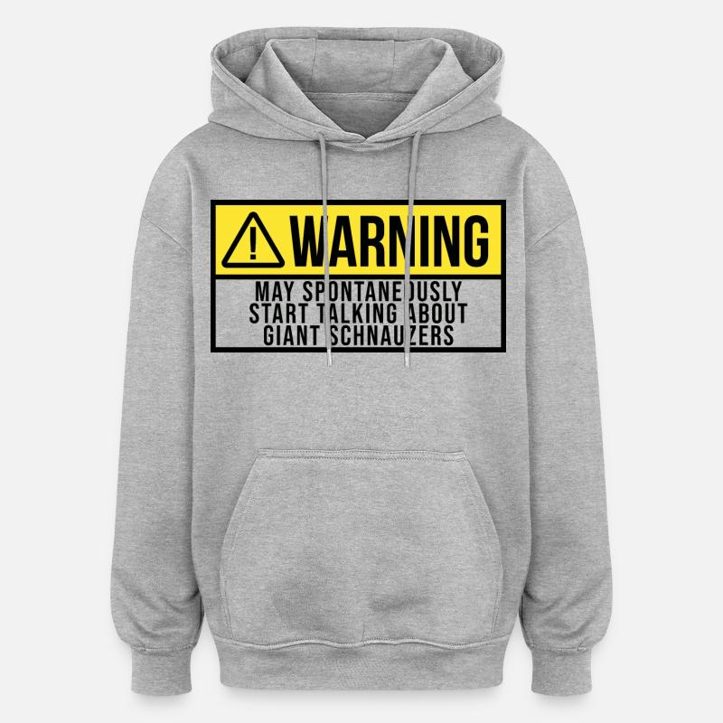 Schnauzer géant - Sweat à capuche oversize unisexe - gris chiné