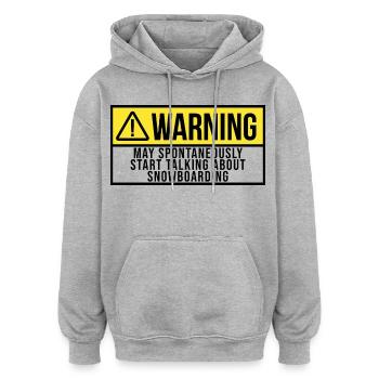 Snowboard - Oversized Unisex Hoodie - Grau meliert - Vorne - Noah (186cm)