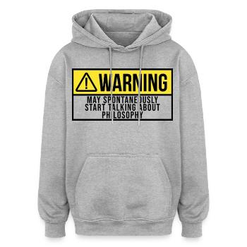 Philosophy - Oversized Unisex Hoodie - heather grey - Front - Noah (186cm)