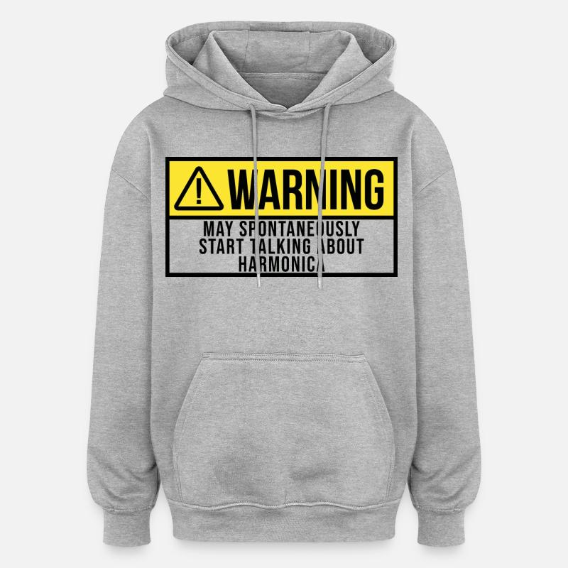 harmonica - Sweat à capuche oversize unisexe - gris chiné