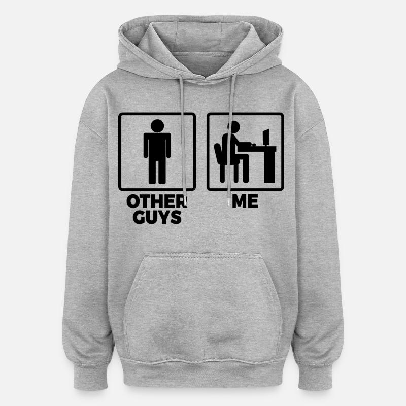 Other programmers and me - Oversized Unisex Hoodie - heather grey
