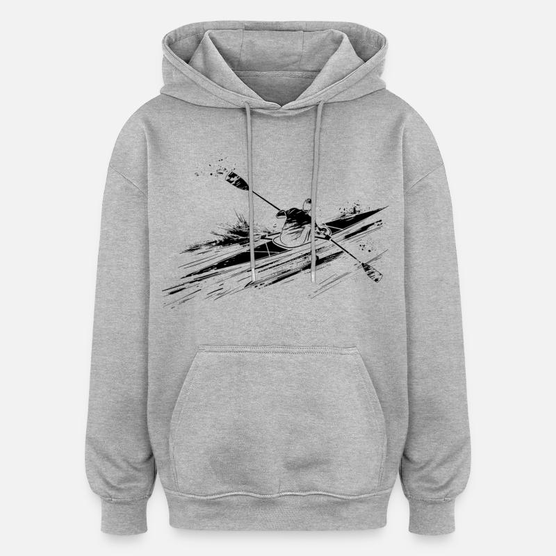 Ruderer - Oversized Unisex Hoodie - Grau meliert