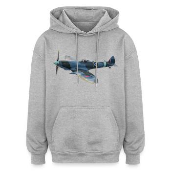 Spitfire - Sweat à capuche oversize unisexe - gris chiné - Devant - Noah (186cm)