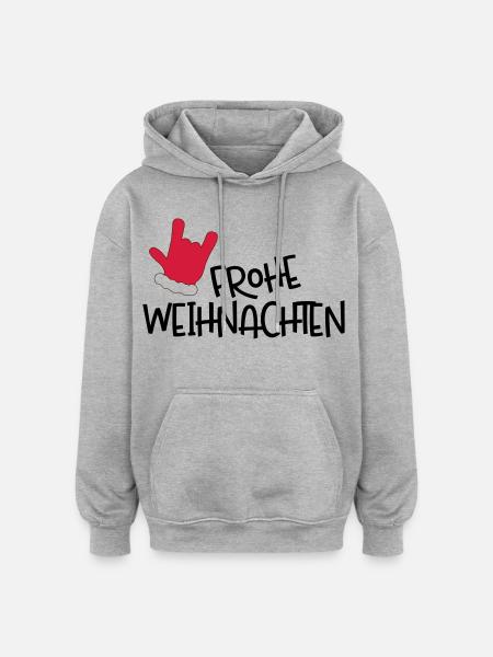 Merry Christmas - Oversized Unisex Hoodie - heather grey