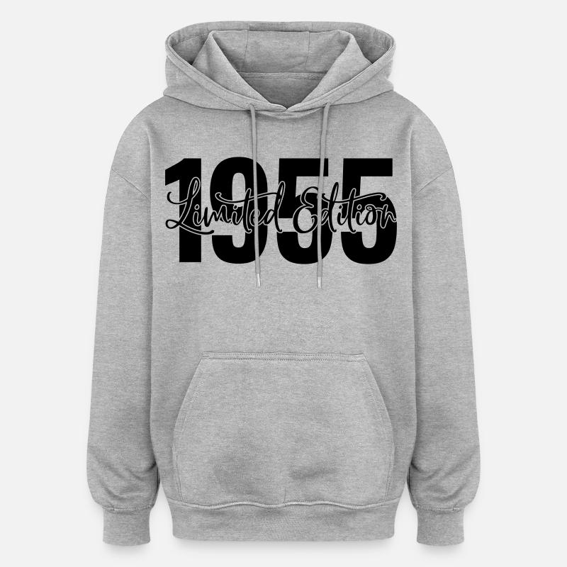 Edition limitée 1955 - Sweat à capuche oversize unisexe - gris chiné