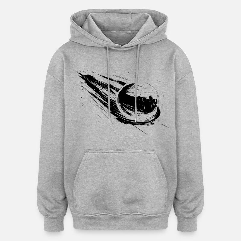 Boule de bowling - Sweat à capuche oversize unisexe - gris chiné