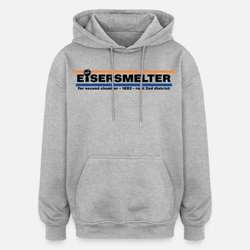 Fonderie Eisers 1882 - Sweat à capuche oversize unisexe - gris chiné