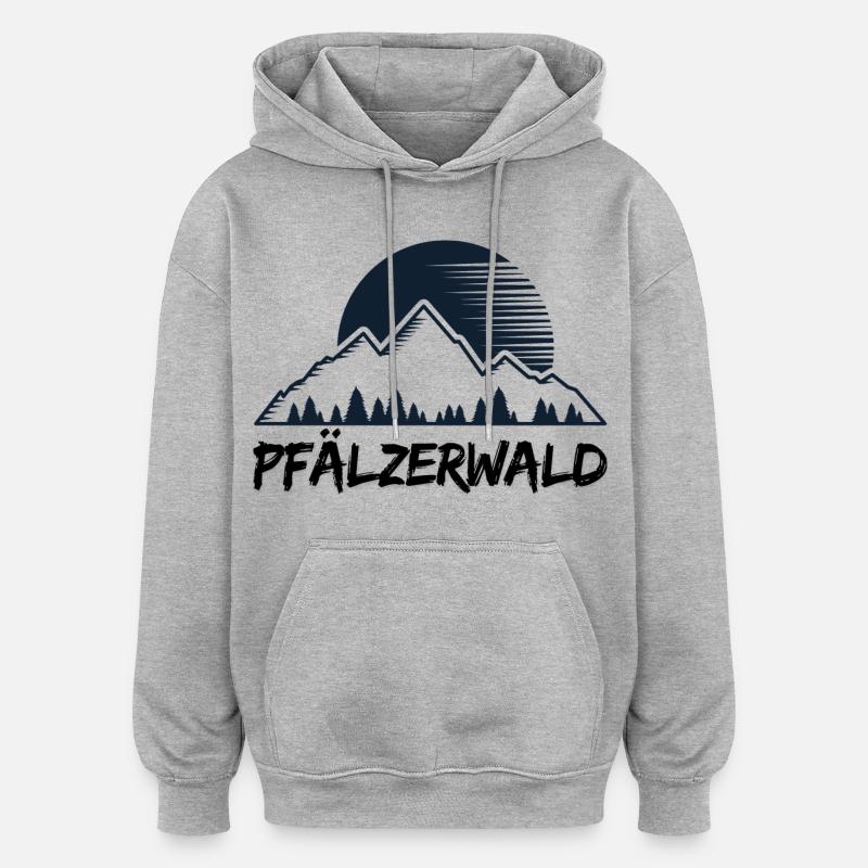 Bâton de randonnée - Sweat à capuche oversize unisexe - gris chiné