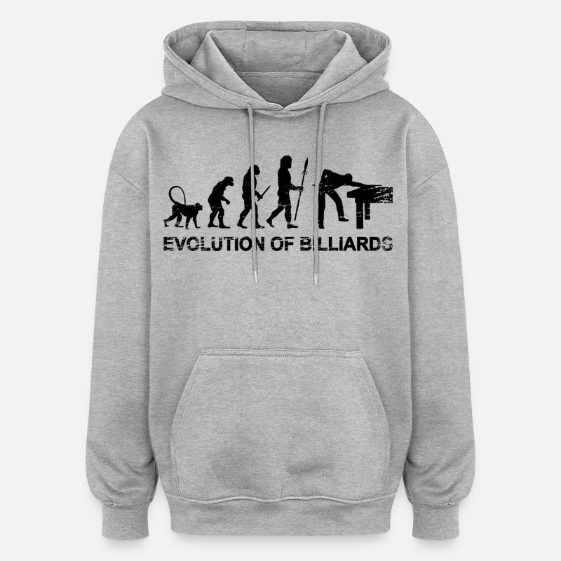 Billard Evolution - Sweat à capuche oversize unisexe - gris chiné