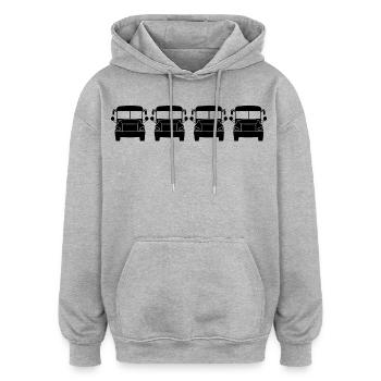 Busse - Oversized Unisex Hoodie - Grau meliert - Vorne - Noah (186cm)