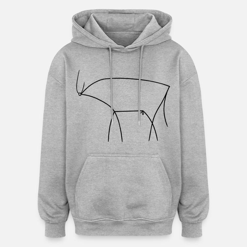 Bull - Oversized Unisex Hoodie - heather grey