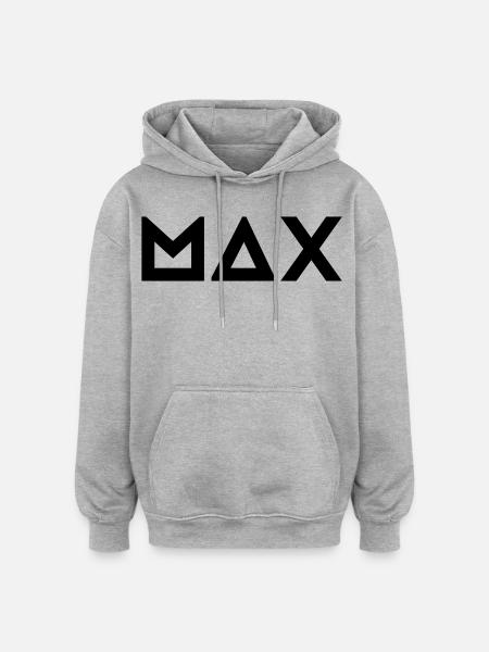 First name Max - Oversized Unisex Hoodie - heather grey