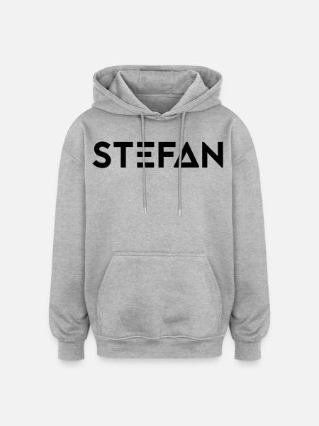First name Stefan - Oversized Unisex Hoodie - heather grey