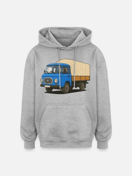 Plateau Est - Sweat à capuche oversize unisexe - gris chiné