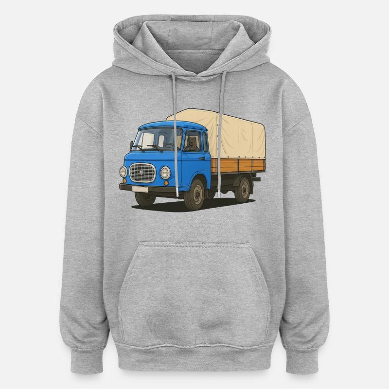 Ost-Pritsche - Oversized Unisex Hoodie - Grau meliert