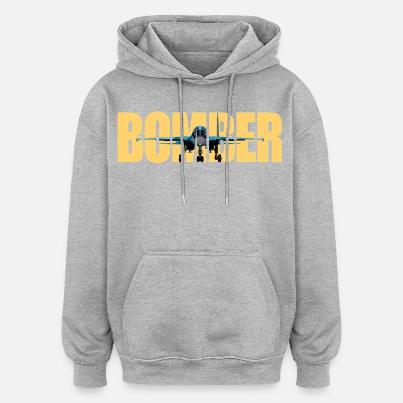 Bomber Su-34 - Oversized Unisex Hoodie - heather grey