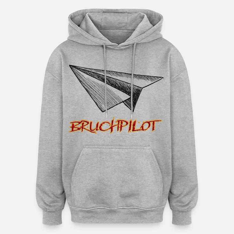 Pilote de crash - Sweat à capuche oversize unisexe - gris chiné