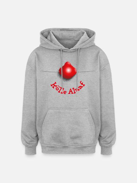 Clown's Nose – Kölle Alaaf - Oversized Unisex Hoodie - heather grey