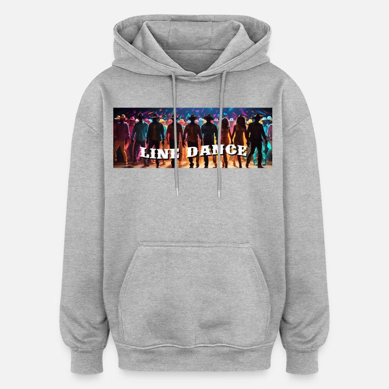 Danse en ligne danse de groupe - Sweat à capuche oversize unisexe - gris chiné