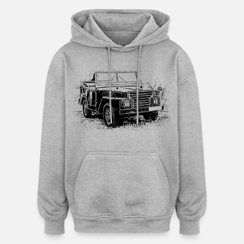 Classiques orientaux sur roues - Sweat à capuche oversize unisexe - gris chiné