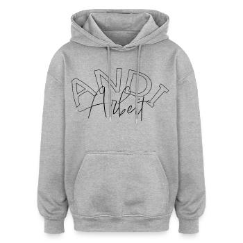 Andi Arbeit Geschenk Andreas, Andrea, Andy, Andre - Oversized Unisex Hoodie - Grau meliert - Vorne - Noah (186cm)