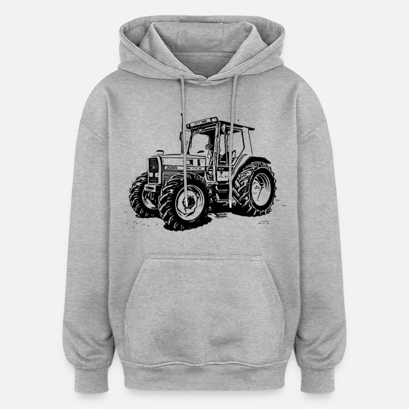 Force des champs noirs - Sweat à capuche oversize unisexe - gris chiné