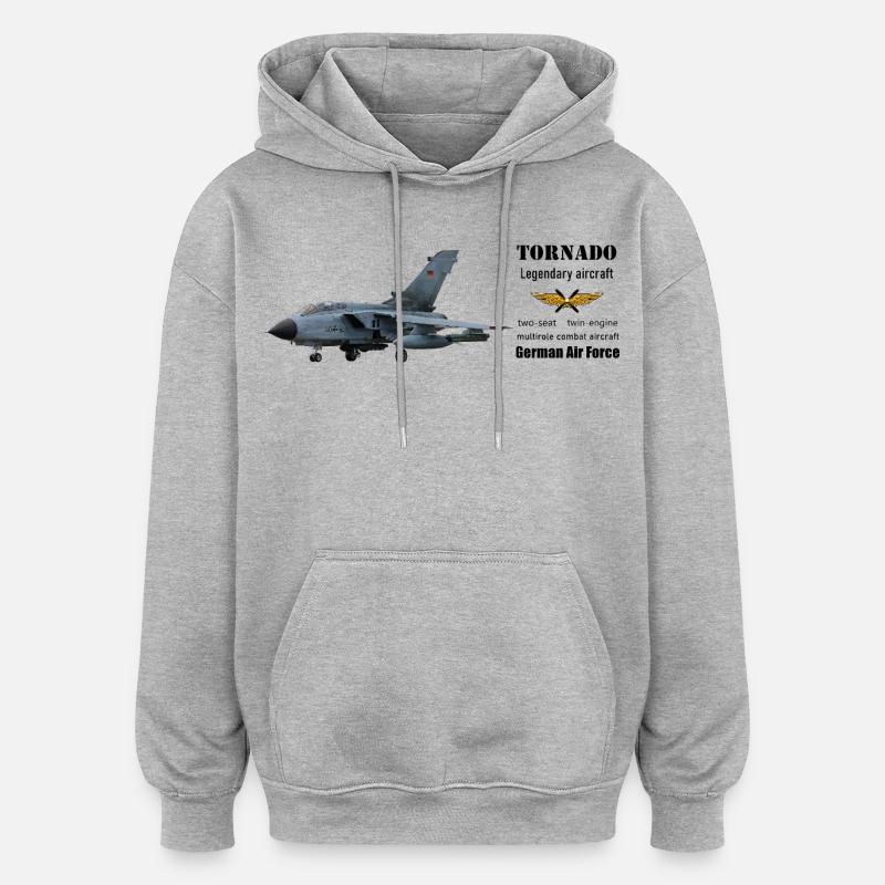 Tornade - Sweat à capuche oversize unisexe - gris chiné