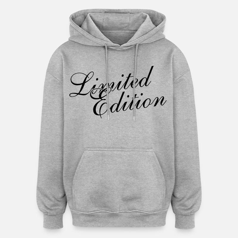 Édition limitée - Sweat à capuche oversize unisexe - gris chiné