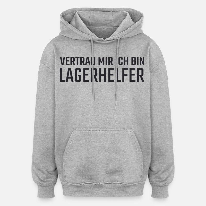 Camp Helper Faites-moi confiance - Sweat à capuche oversize unisexe - gris chiné