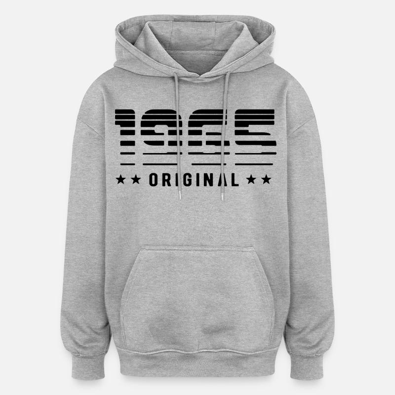 Original 1965 Édition Limitée - Anniversaire - Sweat à capuche oversize unisexe - gris chiné