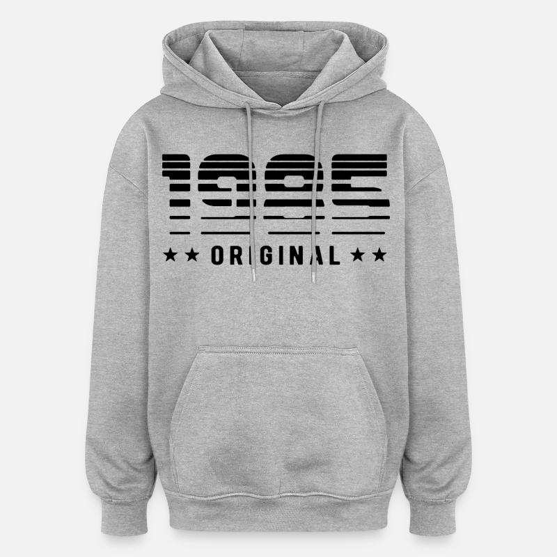 Original 1985 Édition Limitée - Anniversaire - Sweat à capuche oversize unisexe - gris chiné