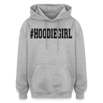 #Hoodiegirl - Oversized Unisex Hoodie - Grau meliert - Vorne - Noah (186cm)