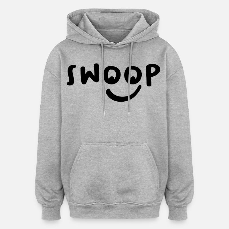 Swoop Face Laugh Cadeau - Sweat à capuche oversize unisexe - gris chiné