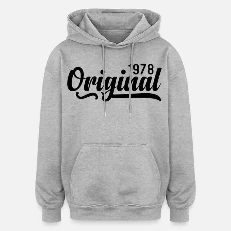 1978 anniversaire 47 ans, rétro 1978 - Sweat à capuche oversize unisexe - gris chiné