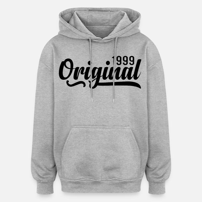 1999 Anniversaire 26 ans, rétro 1999 - Sweat à capuche oversize unisexe - gris chiné