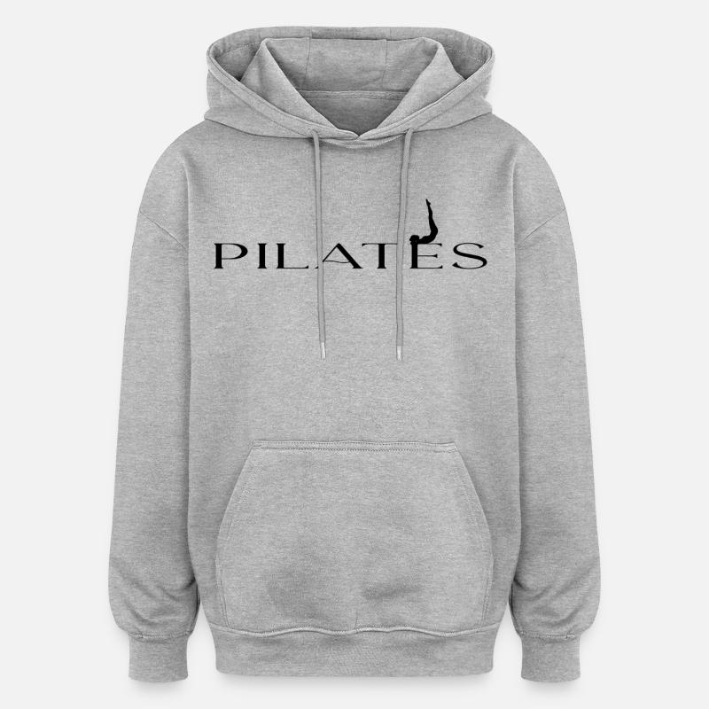 le pilates - Sweat à capuche oversize unisexe - gris chiné