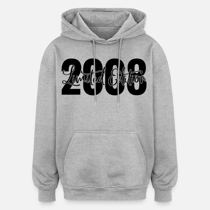 Edition limitée 2008 - Sweat à capuche oversize unisexe - gris chiné