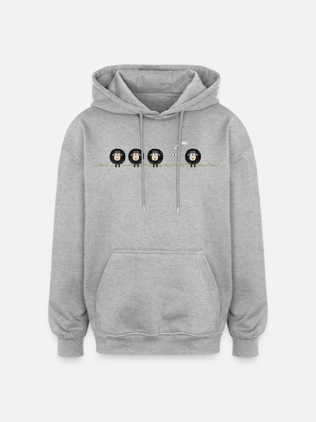 Black Sheep – Motif - Oversized Unisex Hoodie - heather grey