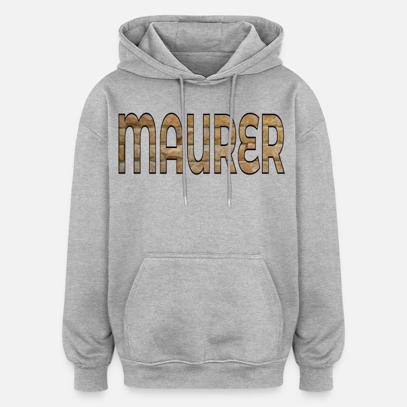 BRIQUES DE CONSTRUCTION DE MAÇONS - Sweat à capuche oversize unisexe - gris chiné