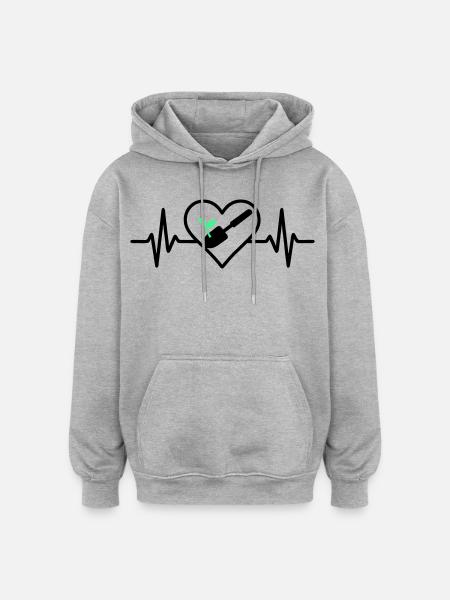 Herz Gärtnerei – Love of Nature - Oversized Unisex Hoodie - heather grey