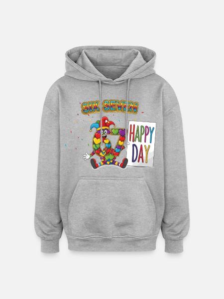 Carnaval de mèmes italien 67 drôle - Sweat à capuche oversize unisexe - gris chiné