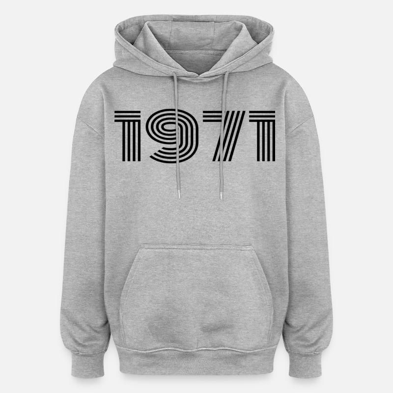 54e Anniversaire 54 ans Anniversaire - Sweat à capuche oversize unisexe - gris chiné